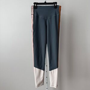 The Upside sz S Colorblock High Rise Leggings Blue Pink Orange Yoga Athleisure